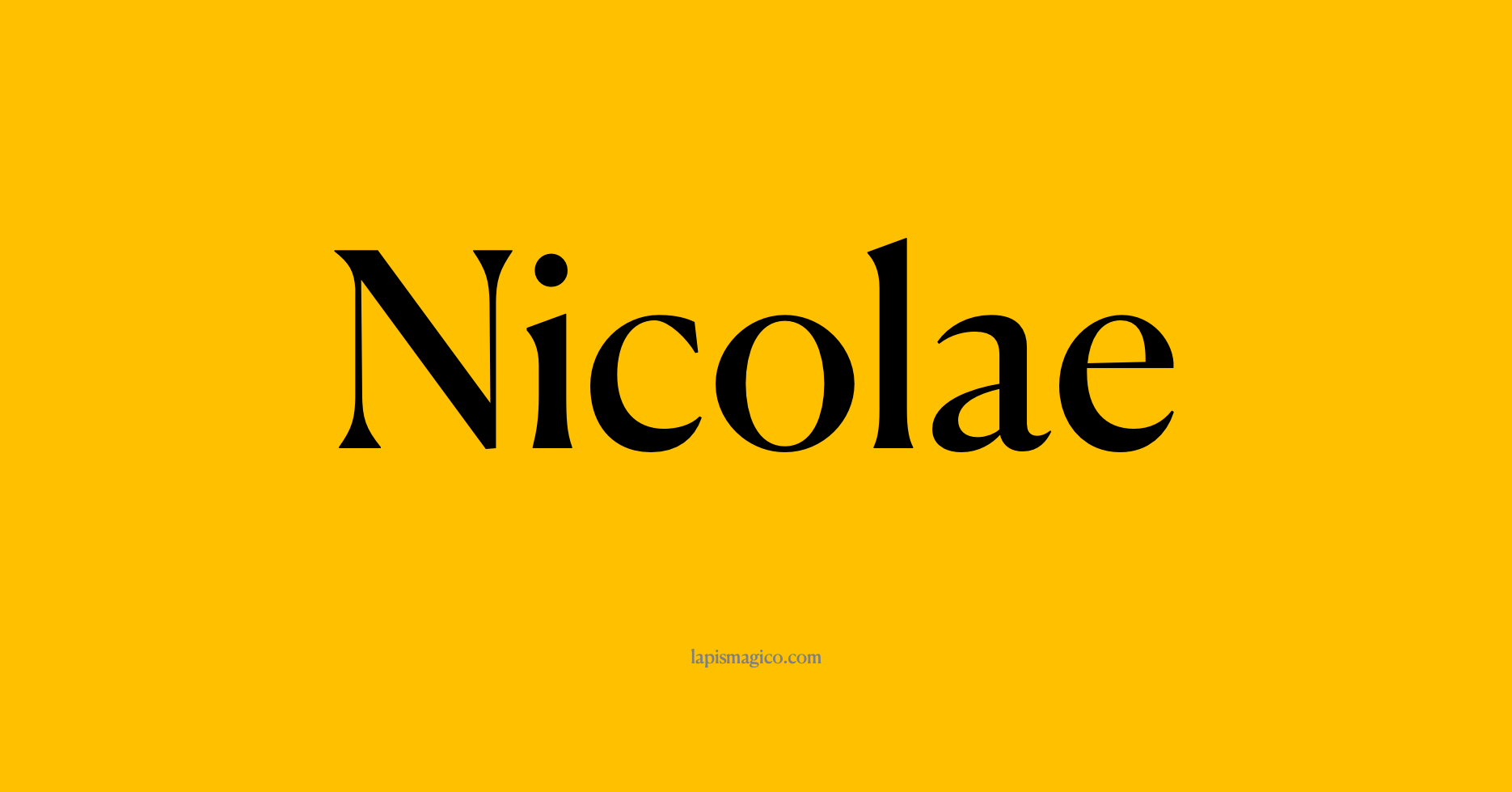 Nome Nicolae