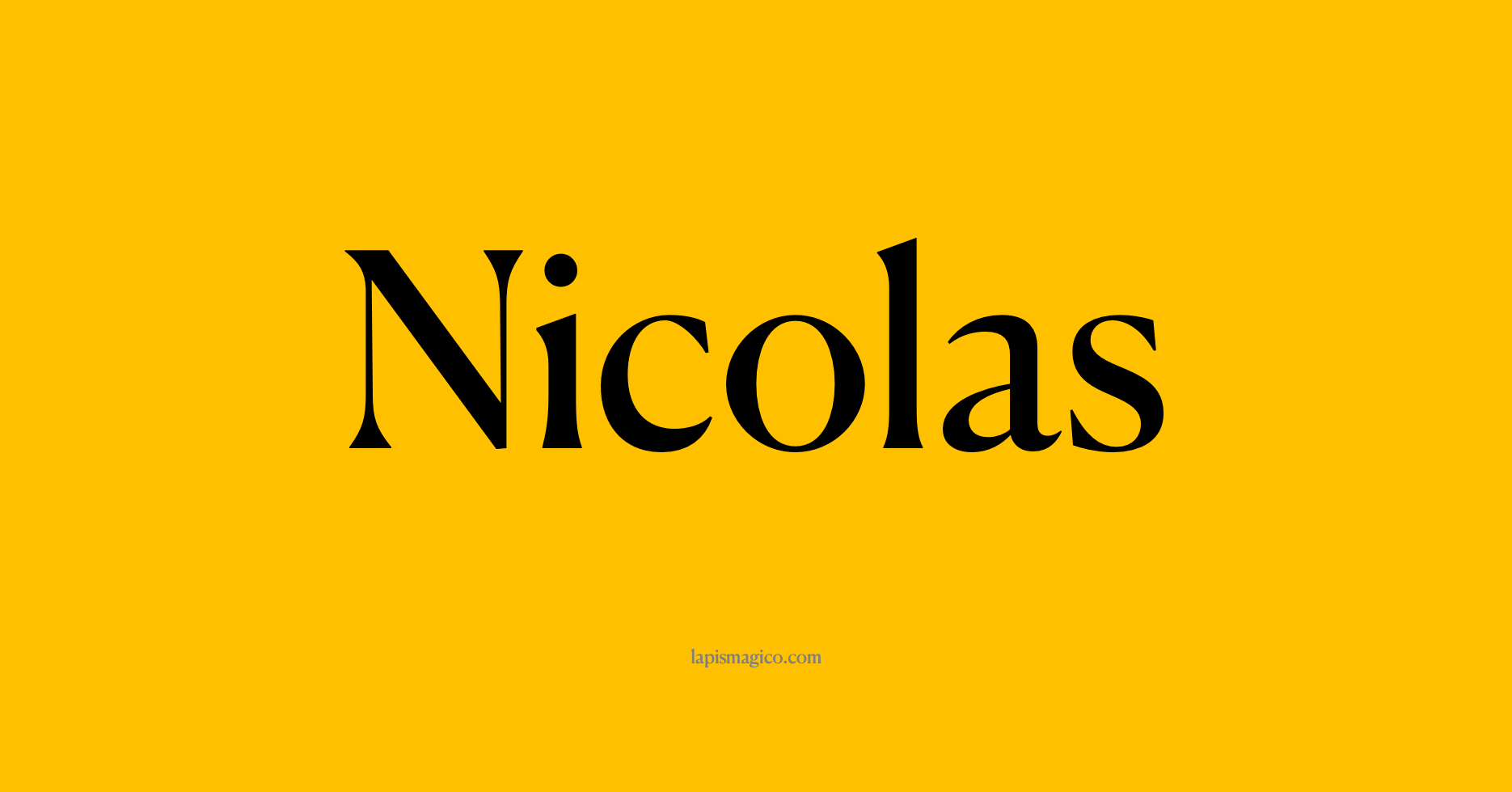 Nome Nicolas