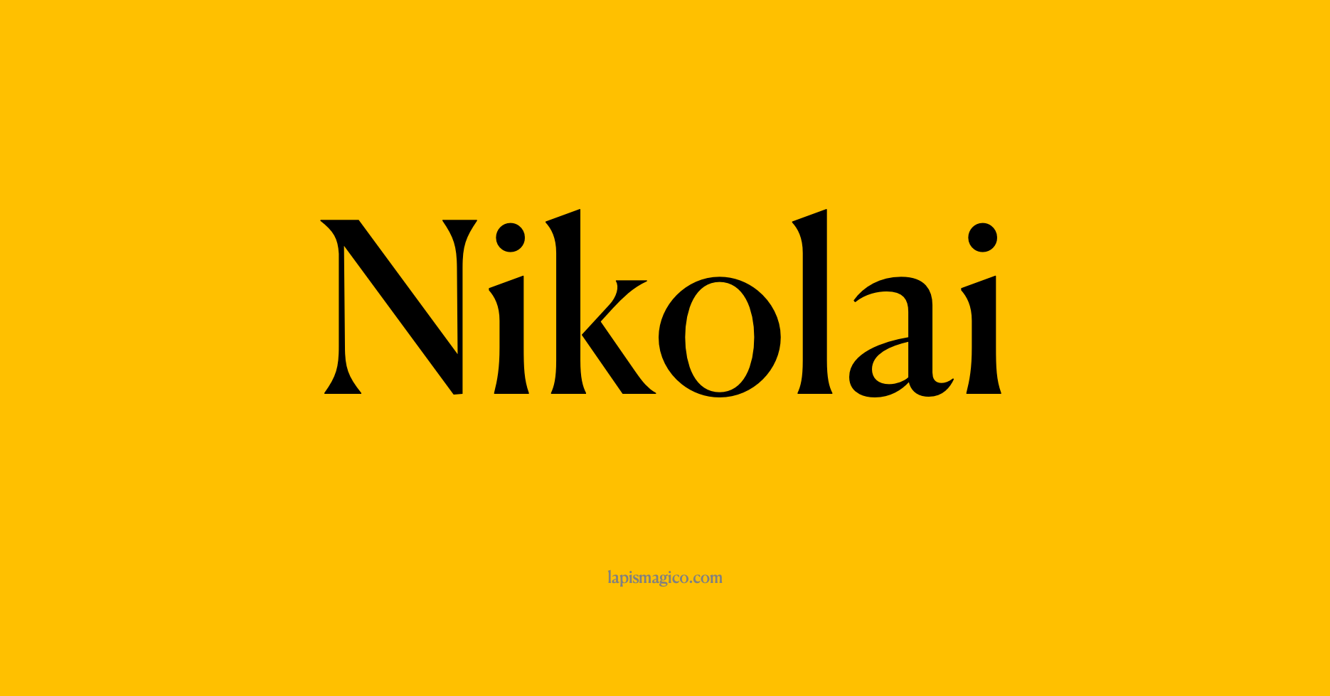 Nome Nikolai