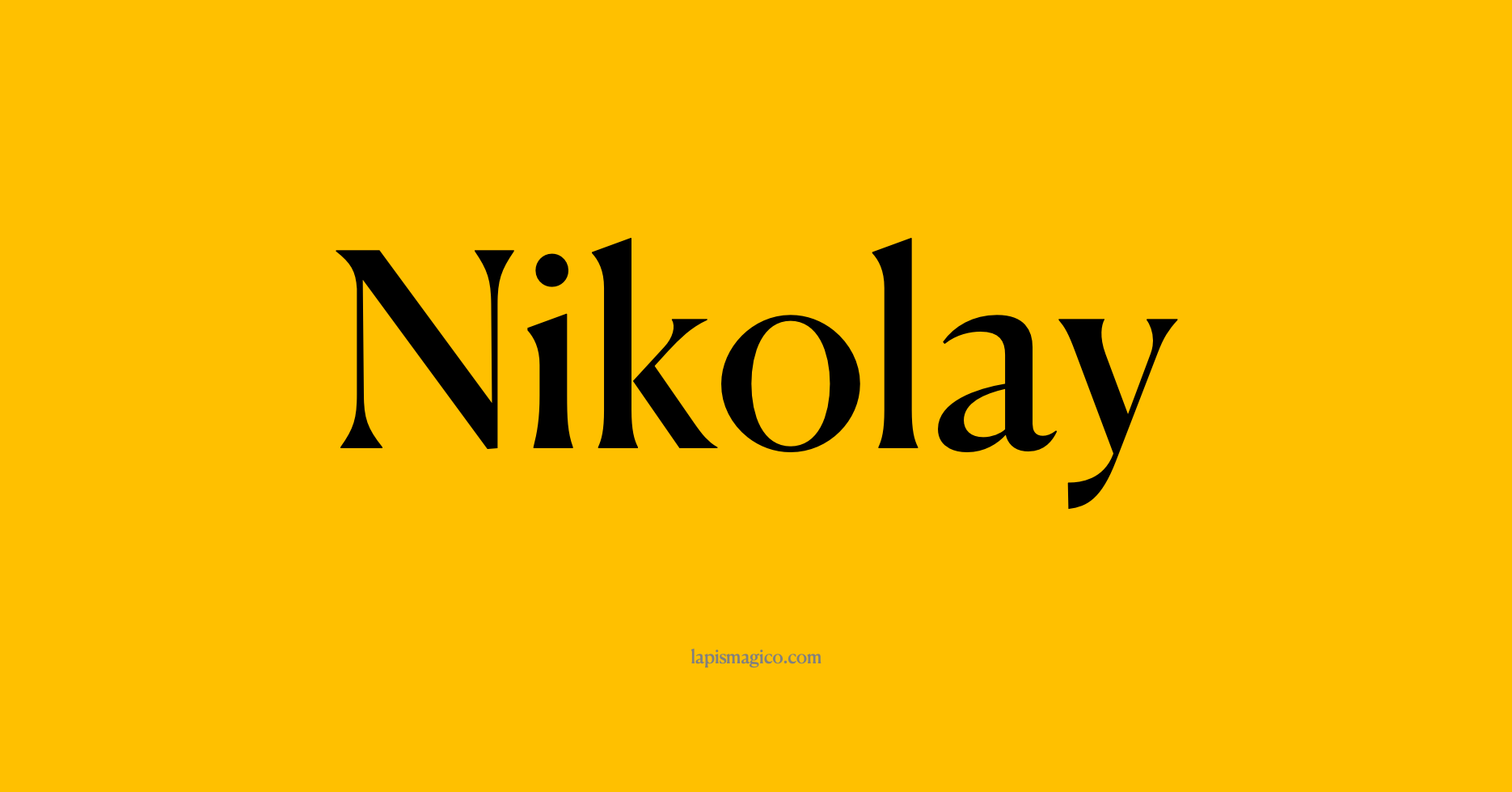 Nome Nikolay