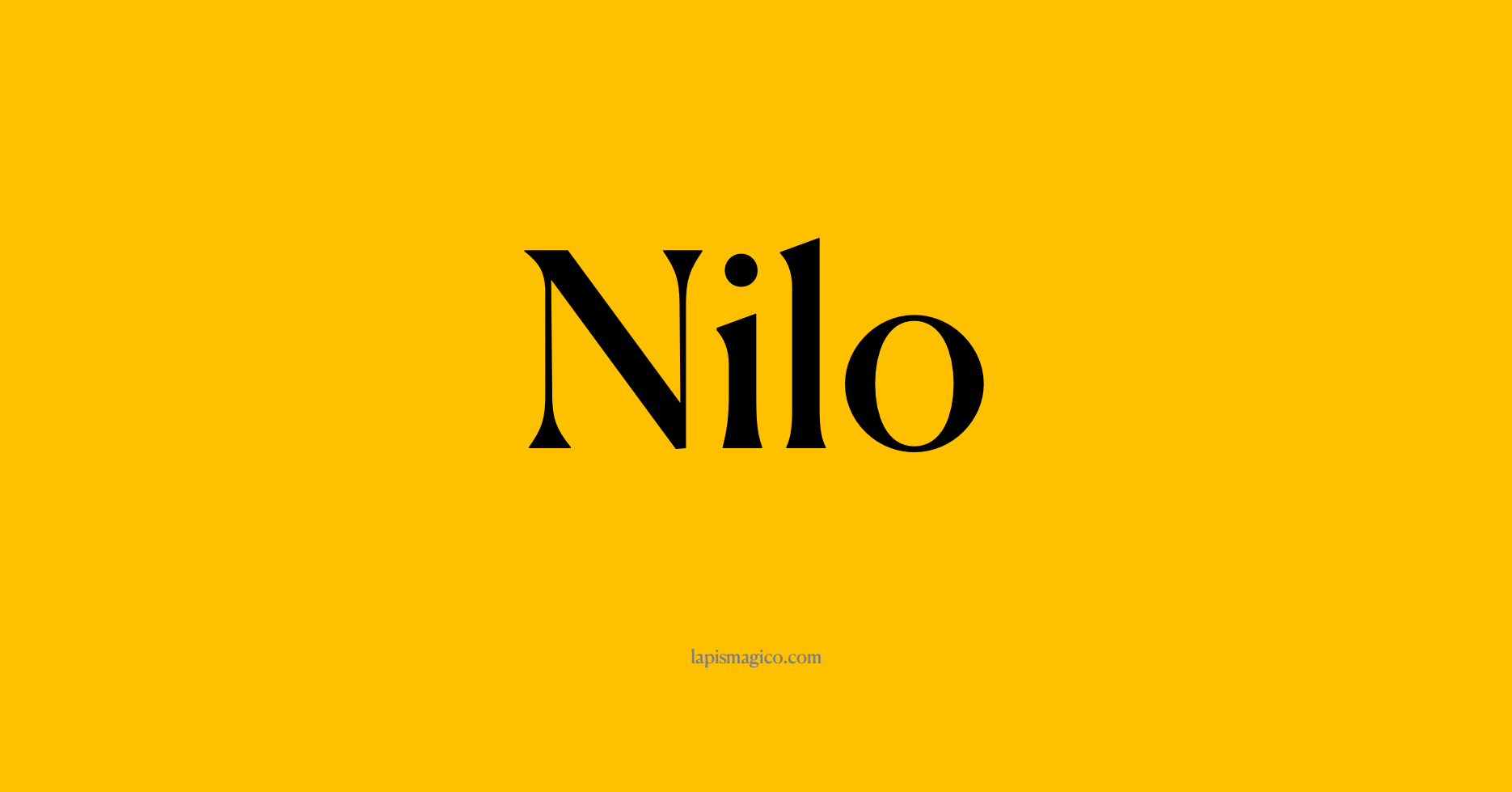 Nome Nilo