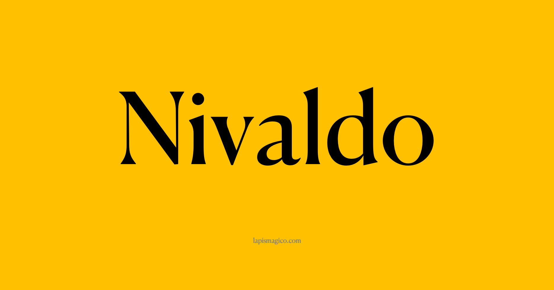 Nome Nivaldo