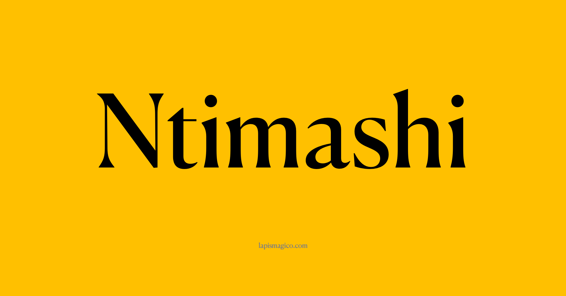 Nome Ntimashi