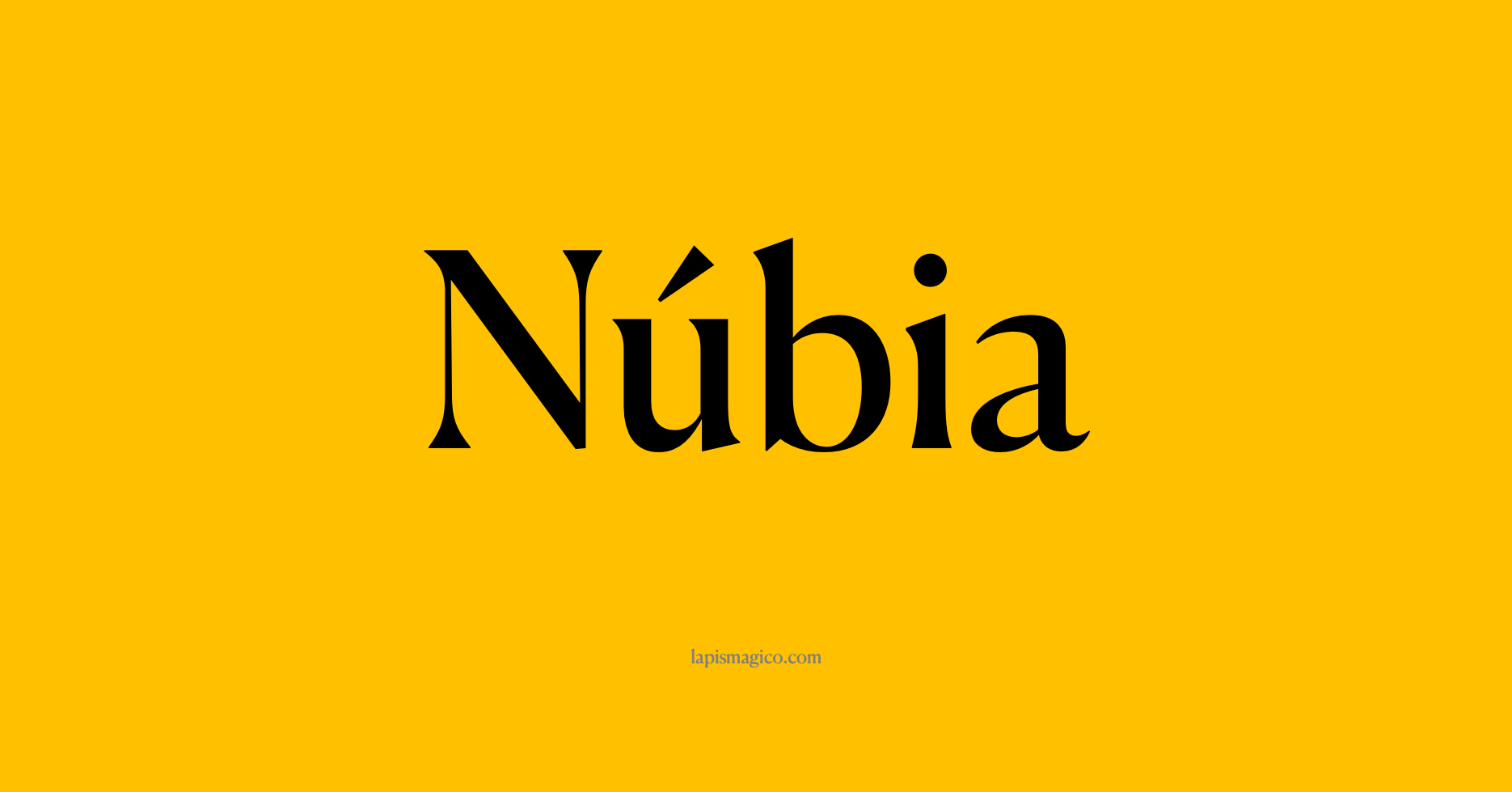 Nome Núbia