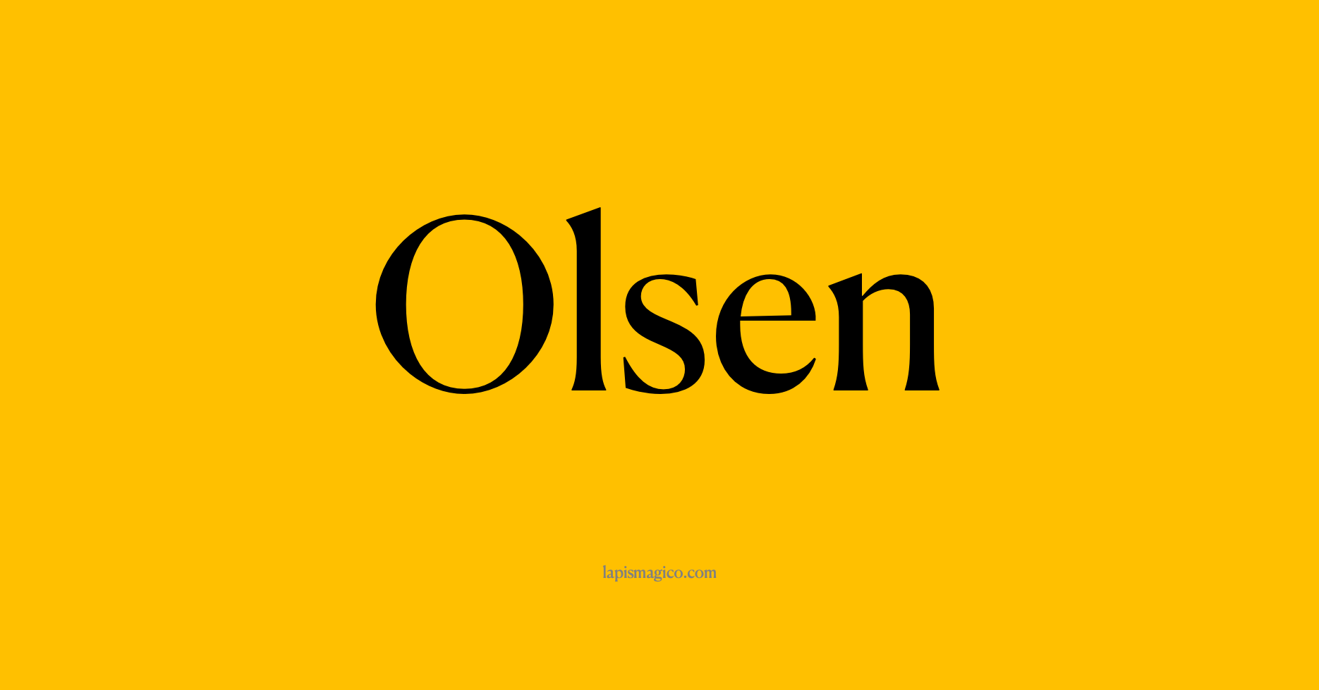 Nome Olsen
