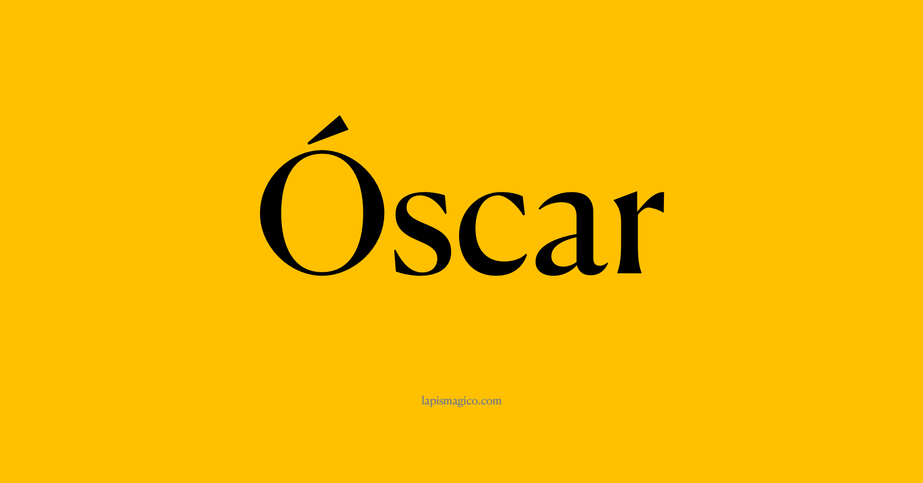 Nome Óscar