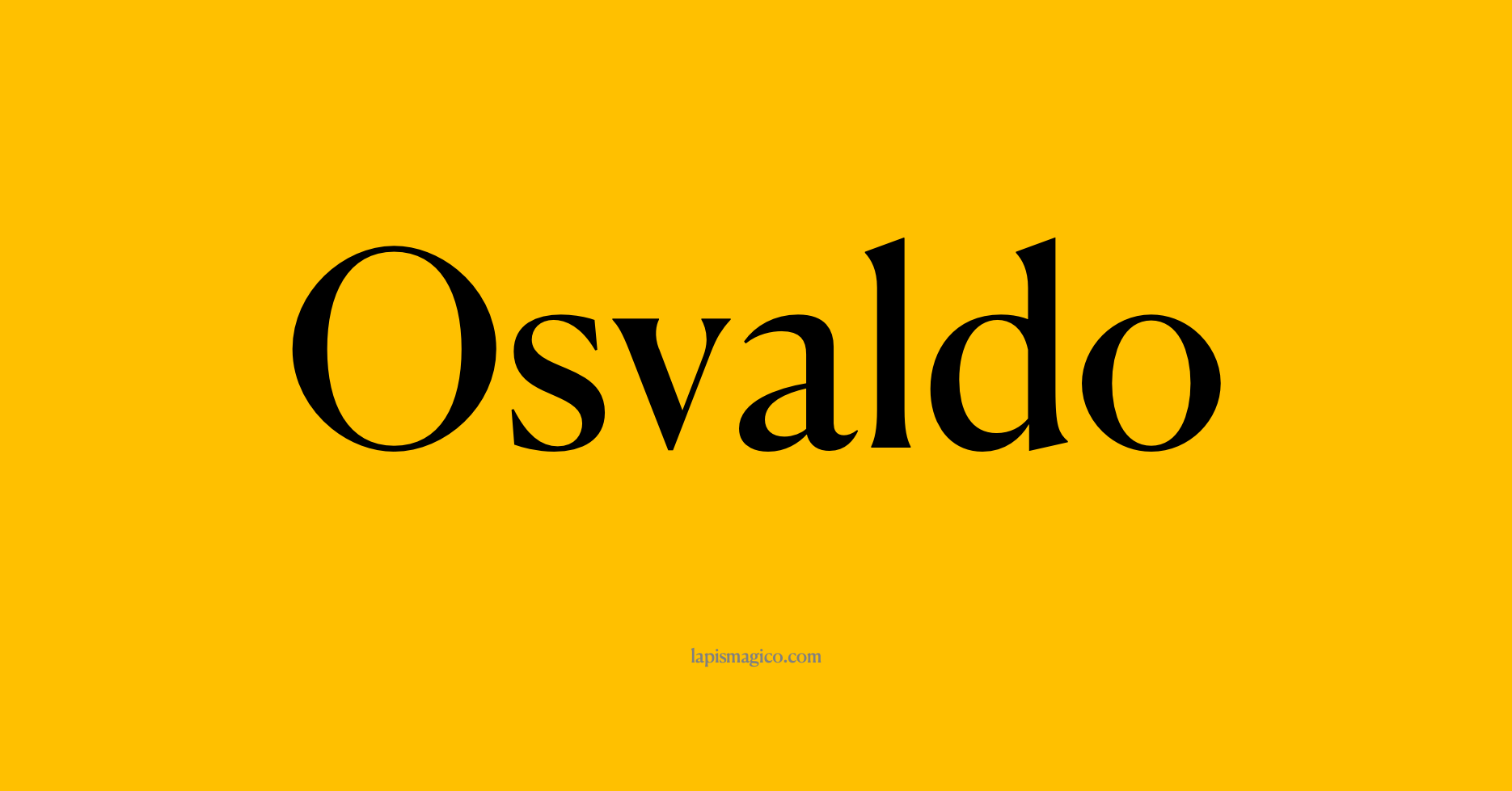 Nome Osvaldo