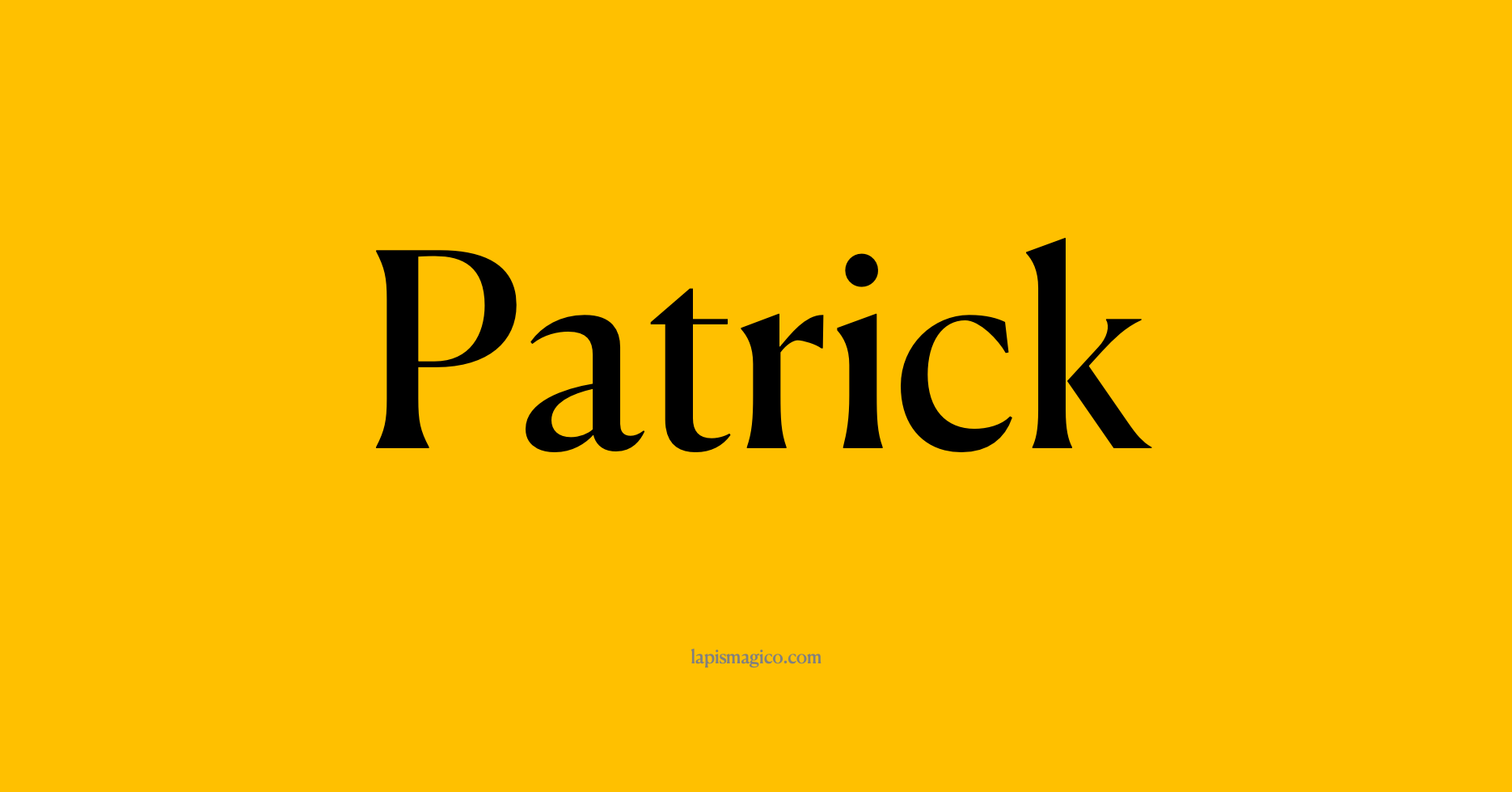 Nome Patrick