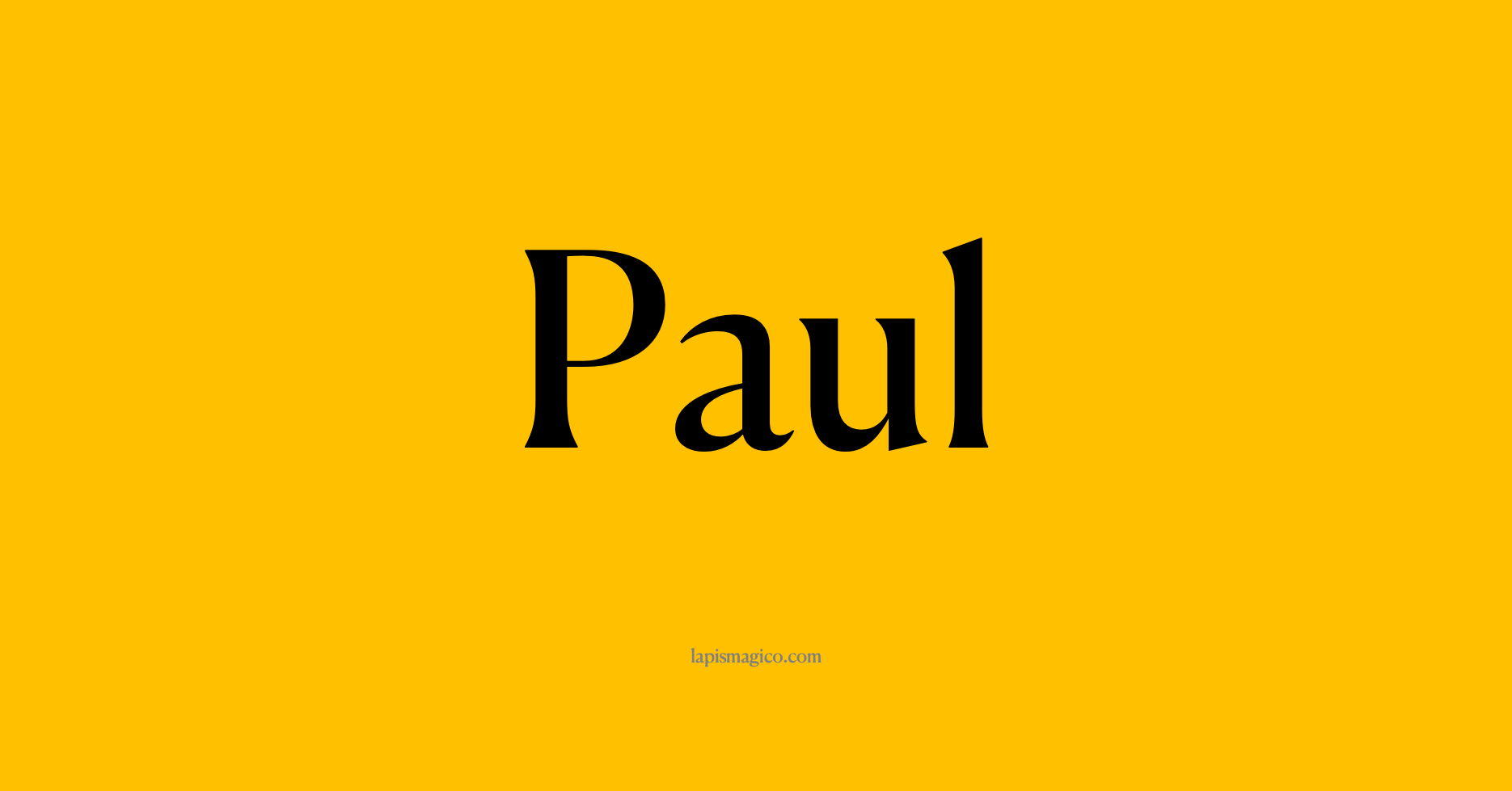 Nome Paul
