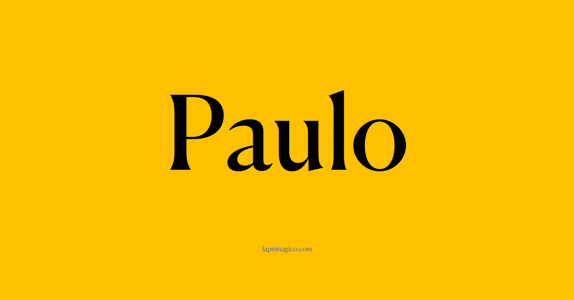 Nome Paulo