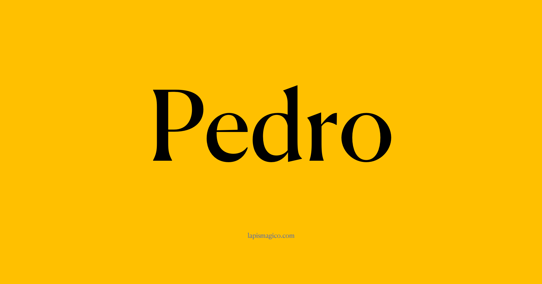 Nome Pedro