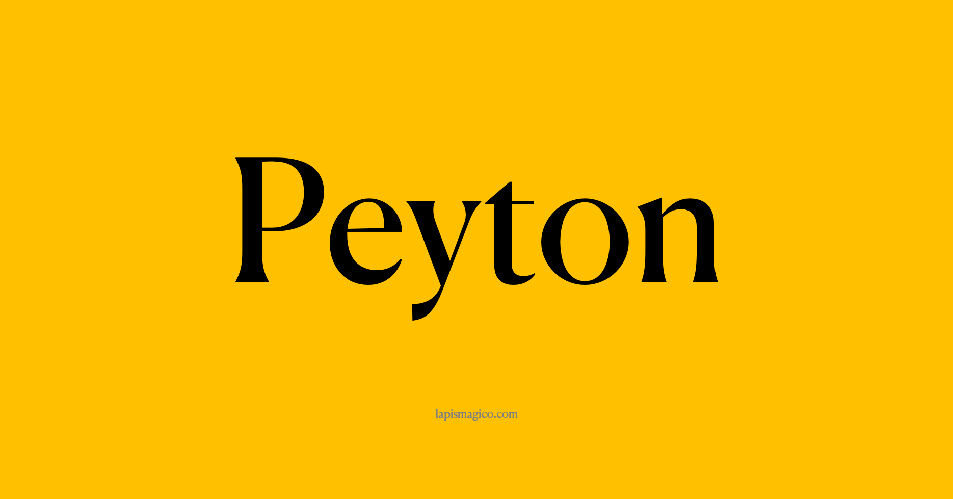 Nome Peyton