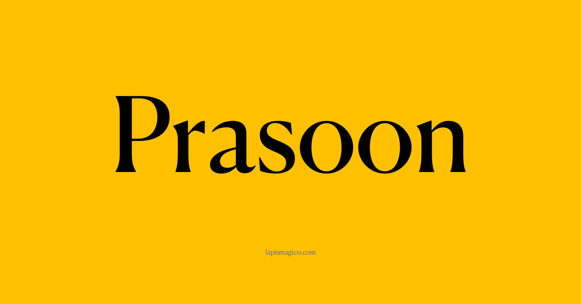 Nome Prasoon