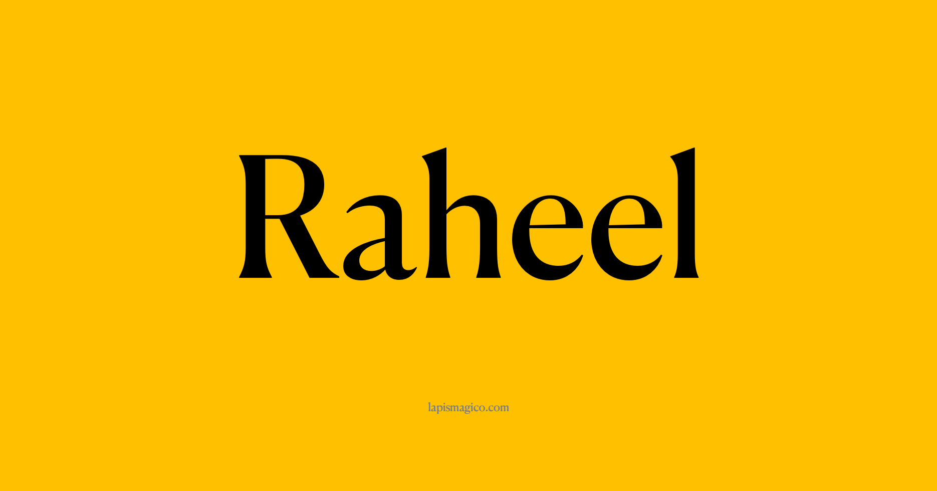 Nome Raheel