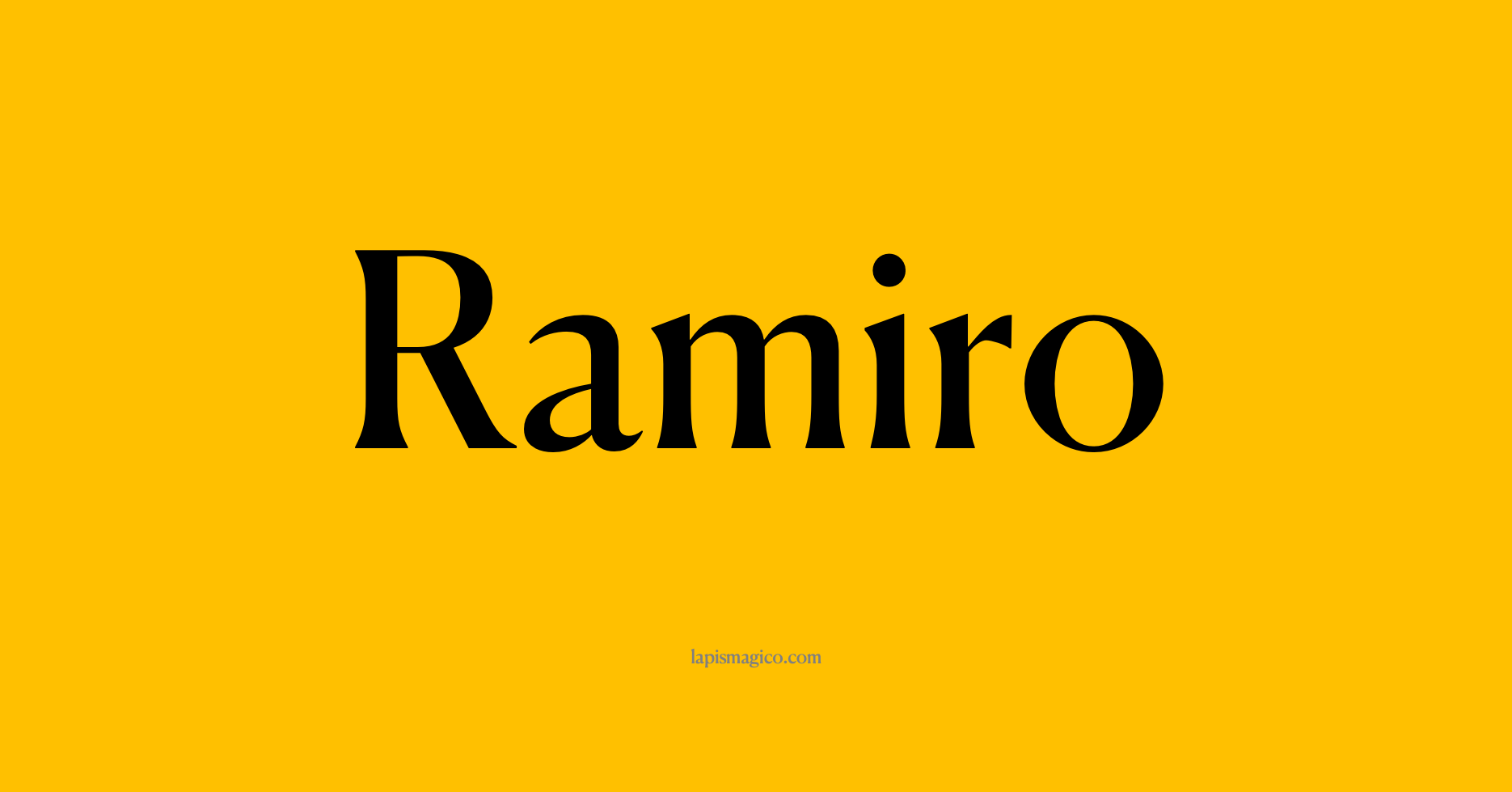 Nome Ramiro