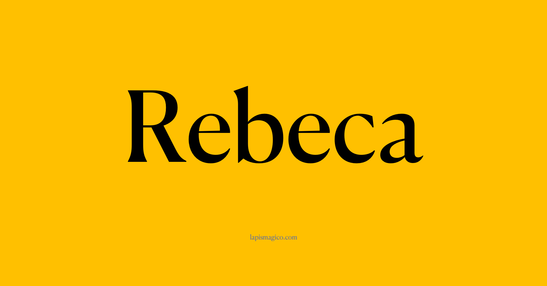 Nome Rebeca