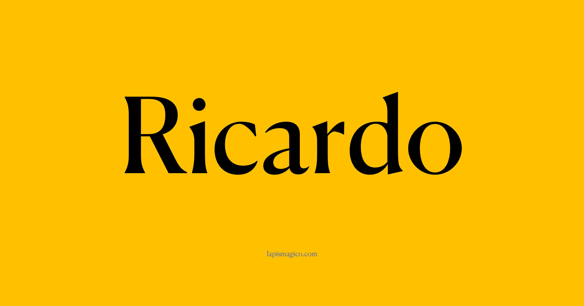 Nome Ricardo