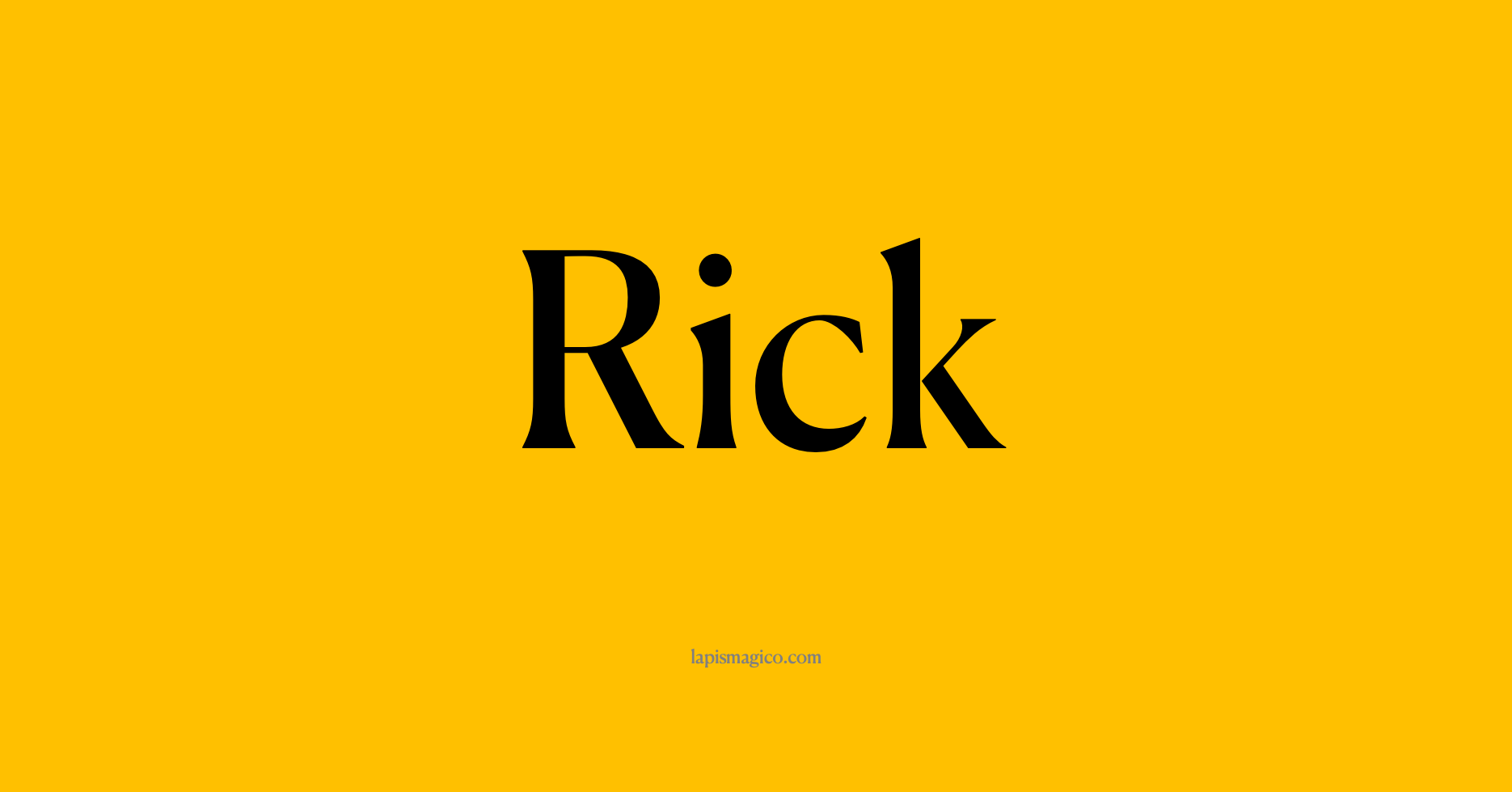 Nome Rick