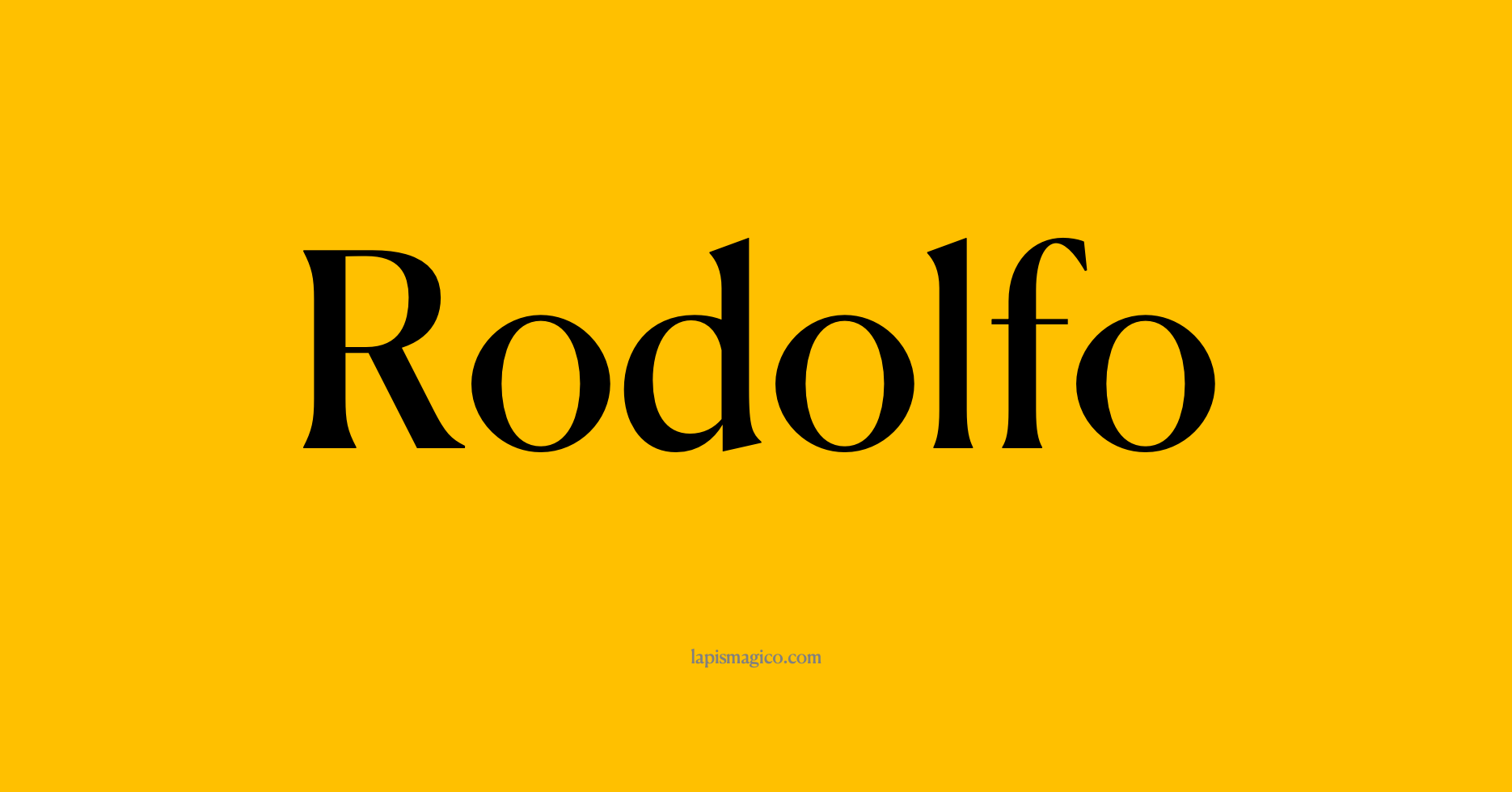 Nome Rodolfo