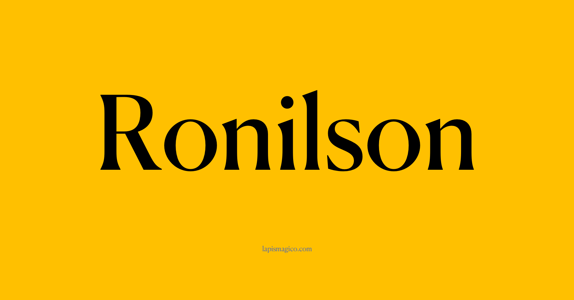 Nome Ronilson
