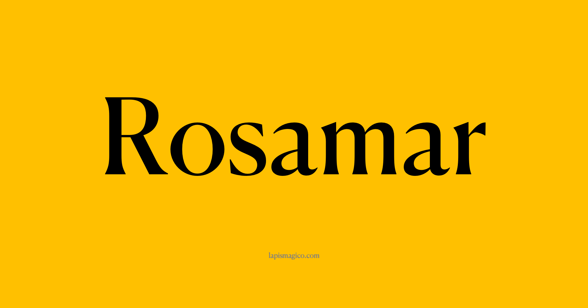 Nome Rosamar