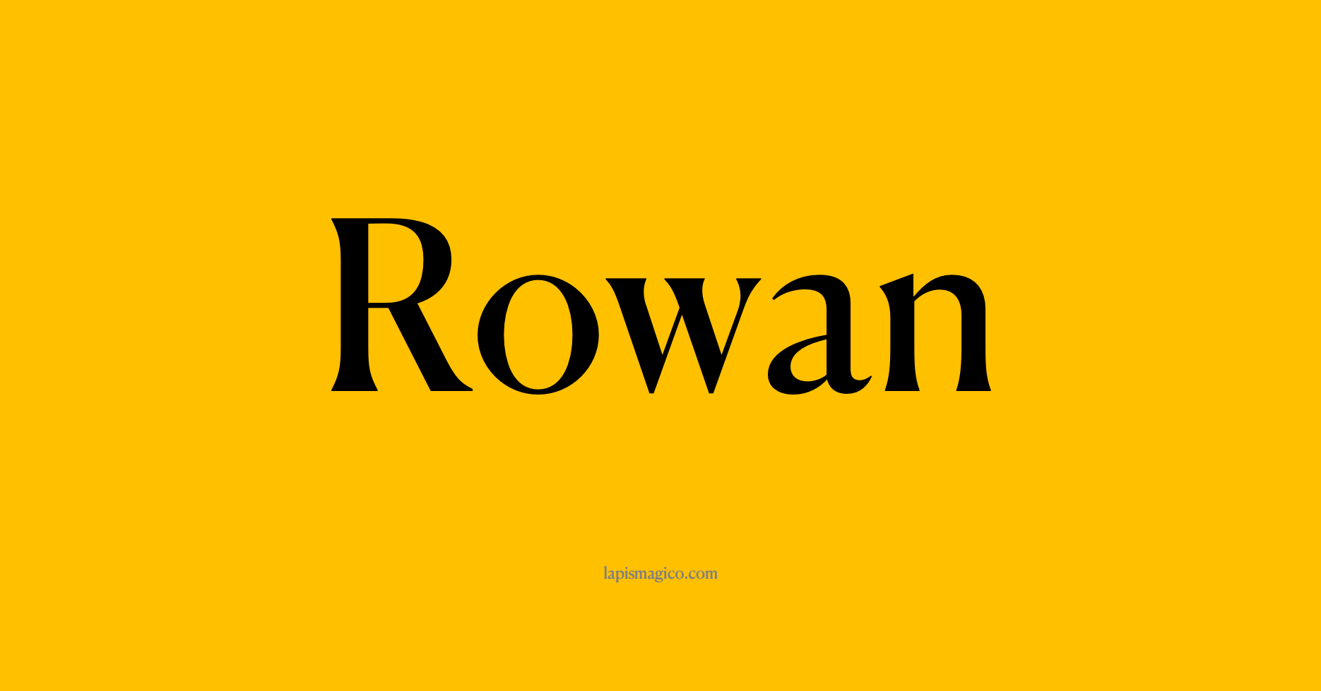 Nome Rowan