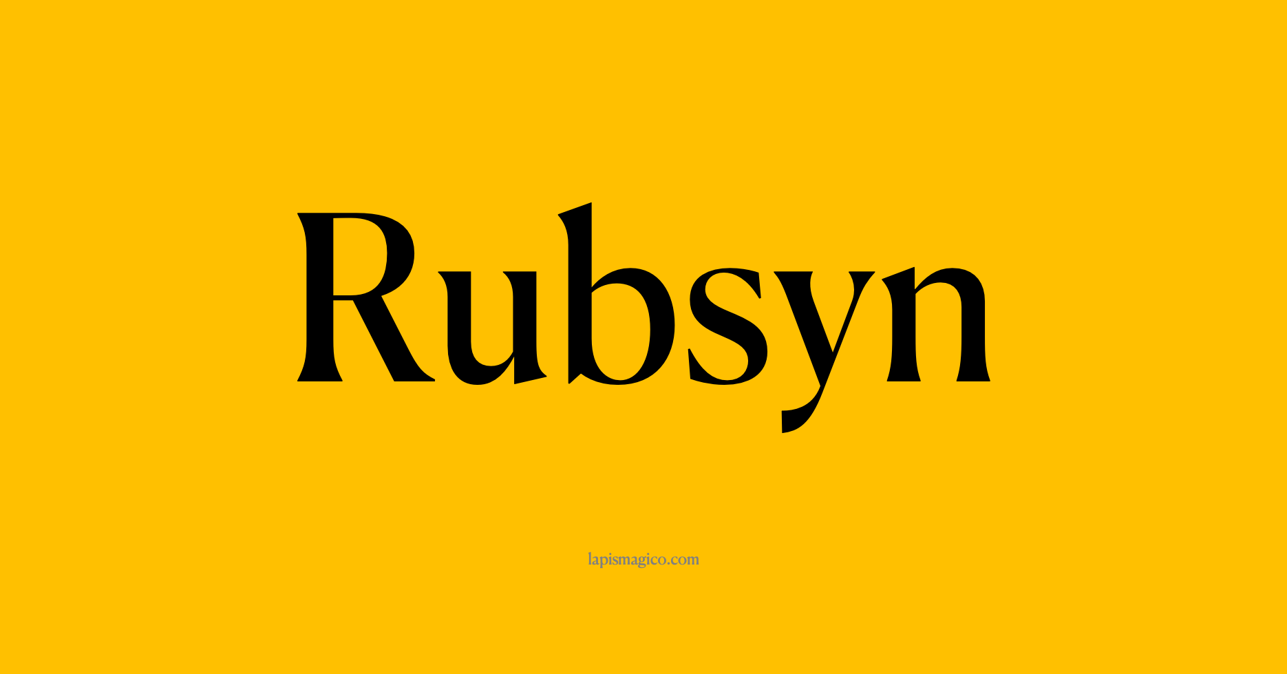 Nome Rubsyn
