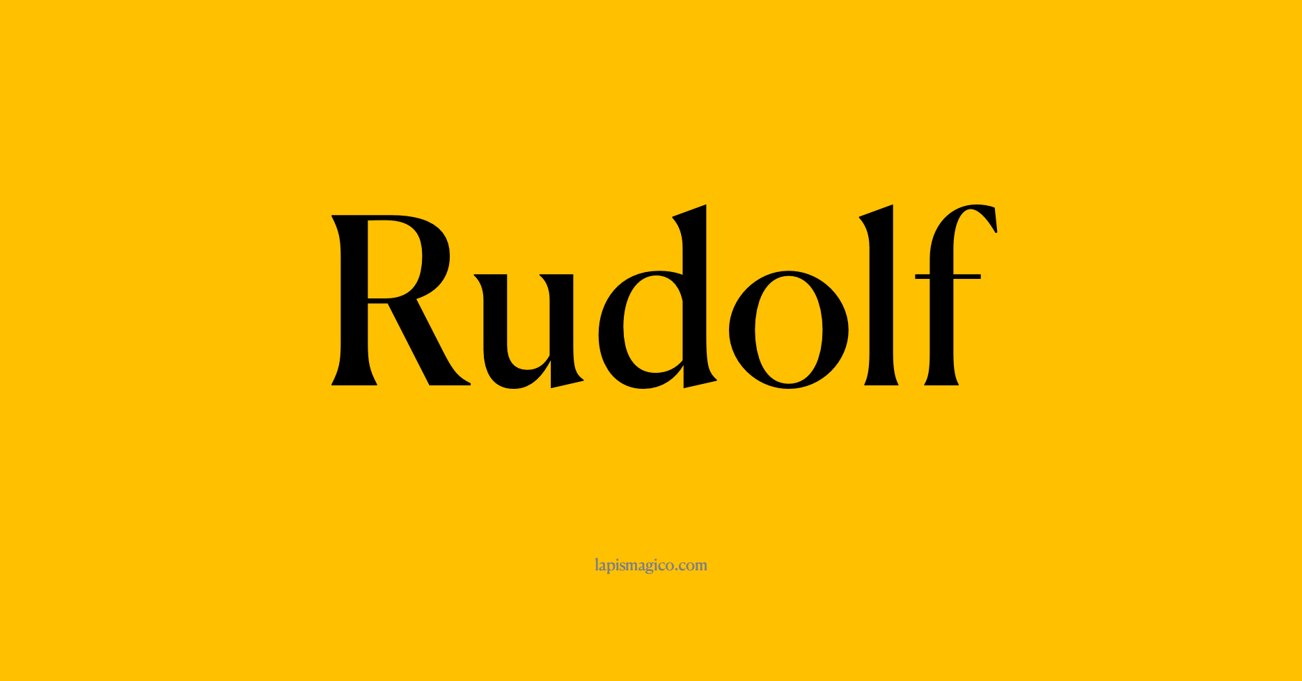 Nome Rudolf