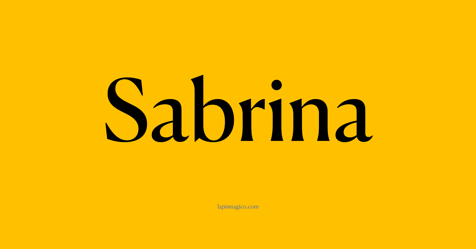 Nome Sabrina