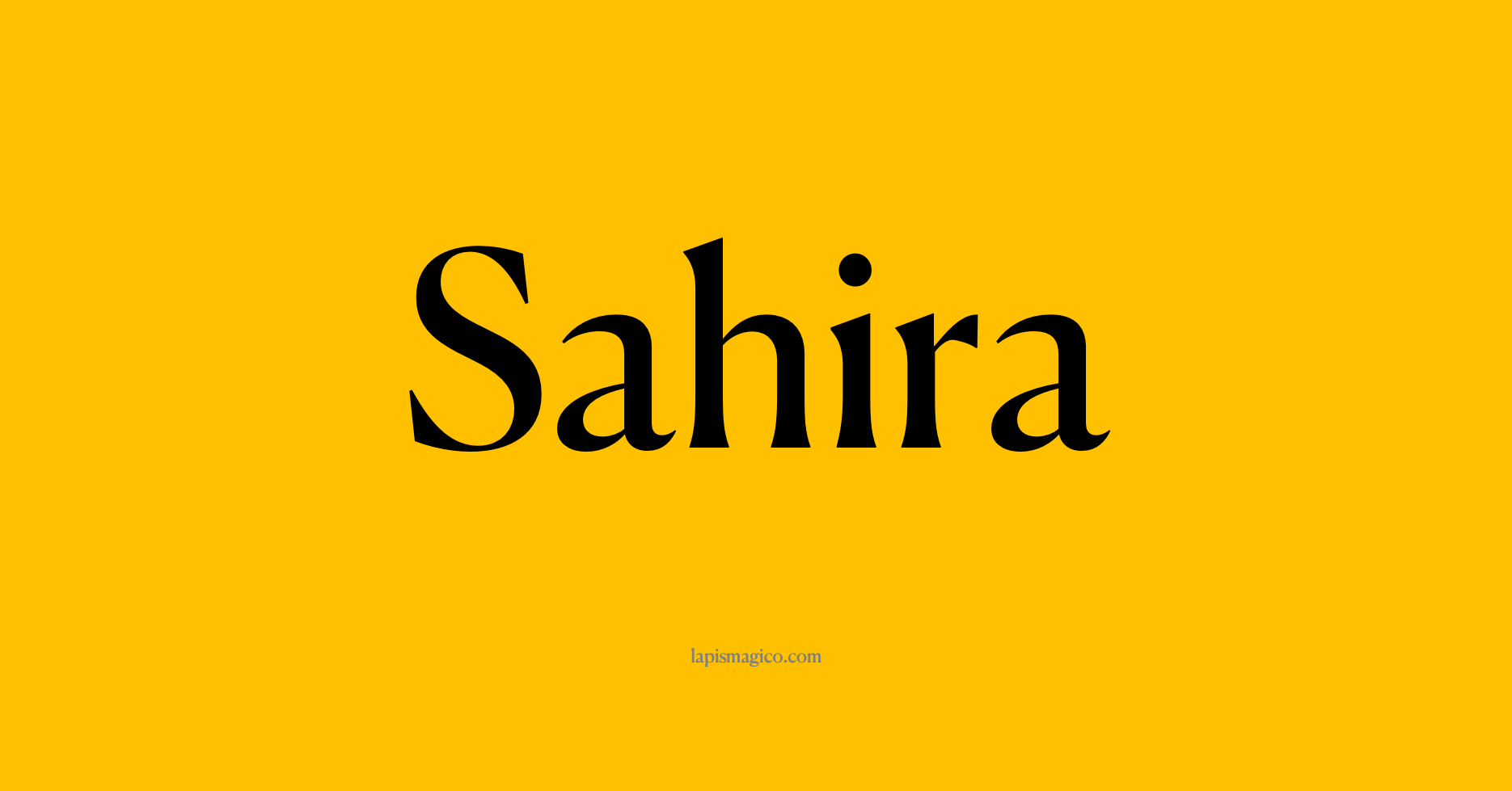 Nome Sahira