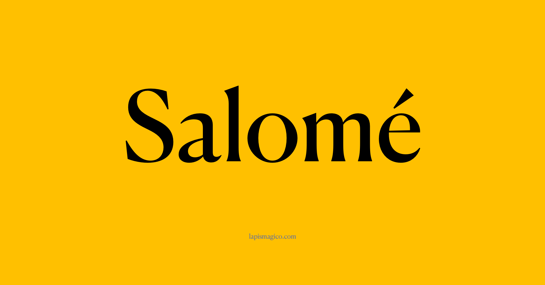 Nome Salomé