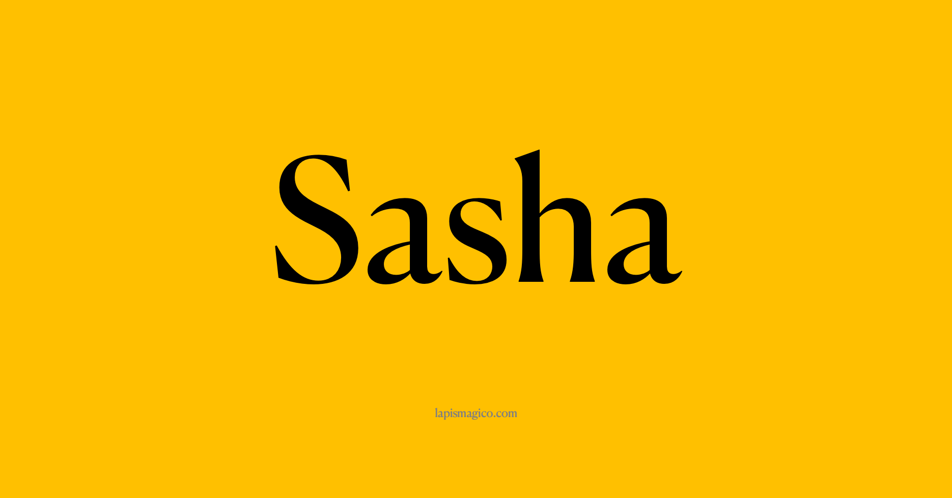 Nome Sasha