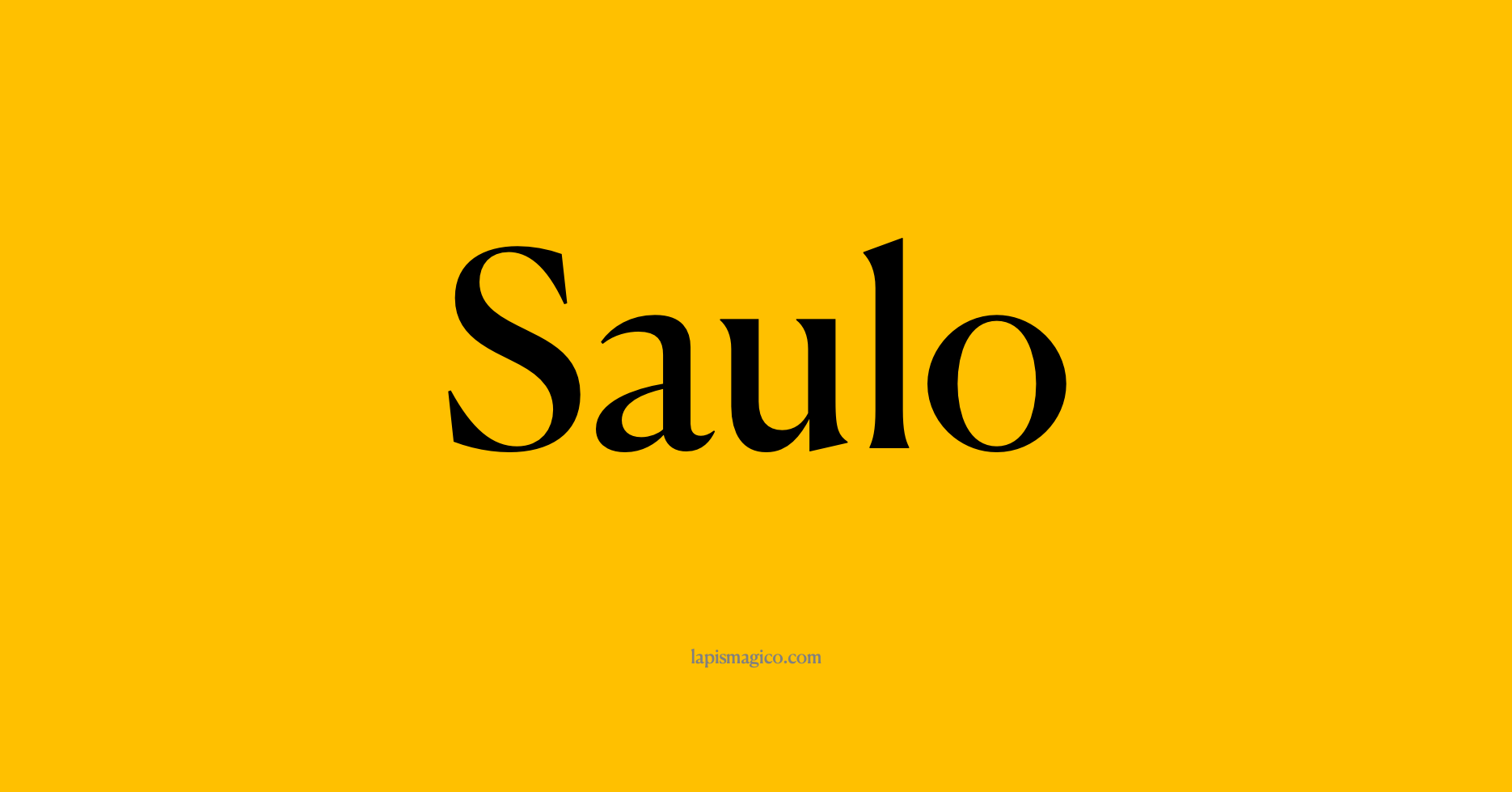 Nome Saulo