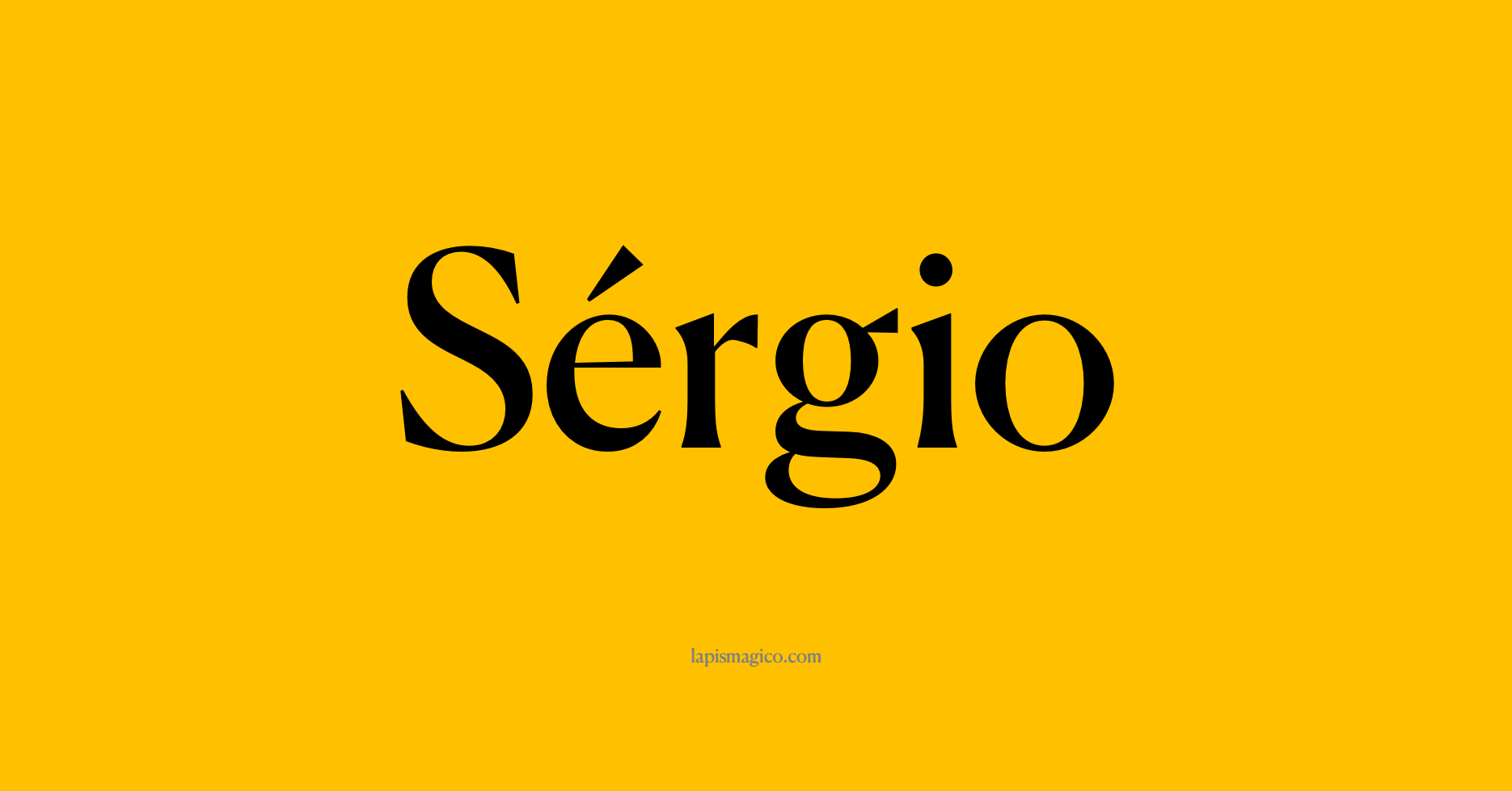 Nome Sérgio