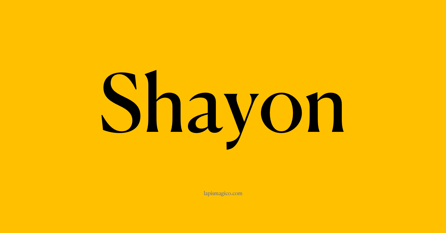 Nome Shayon