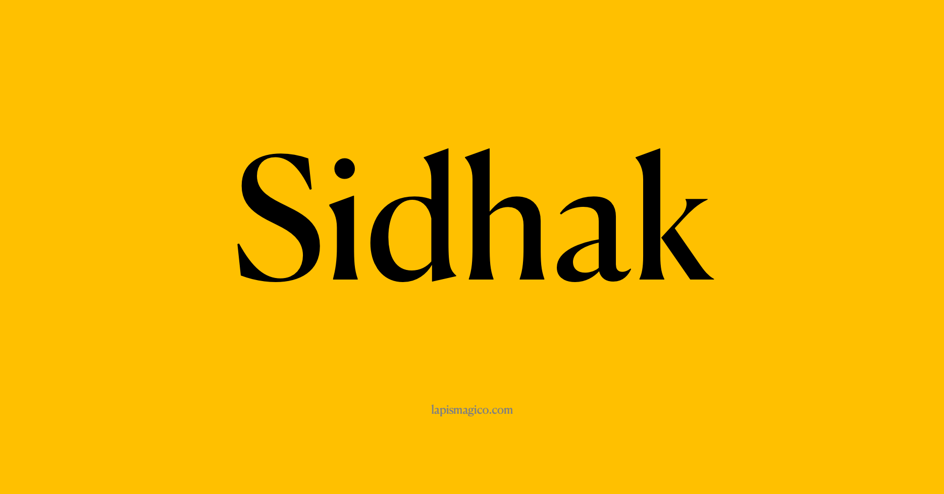 Nome Sidhak