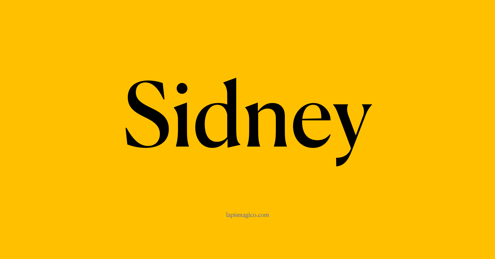 Nome Sidney