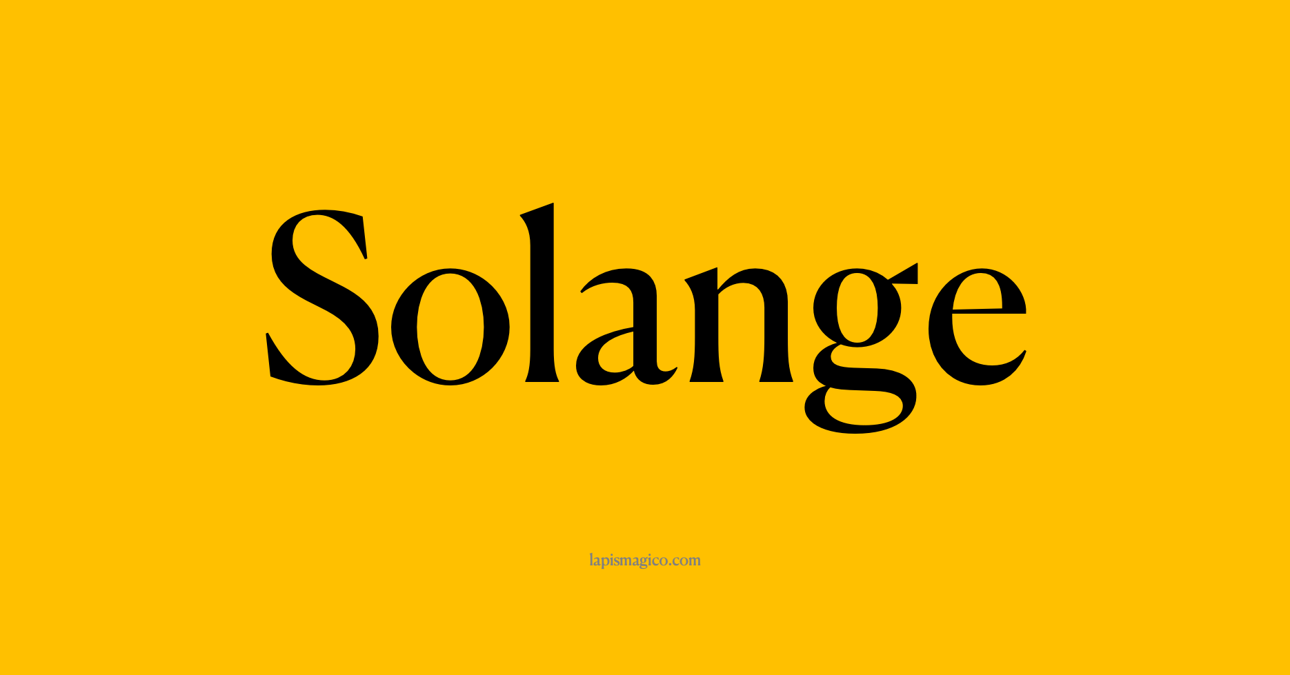 Nome Solange