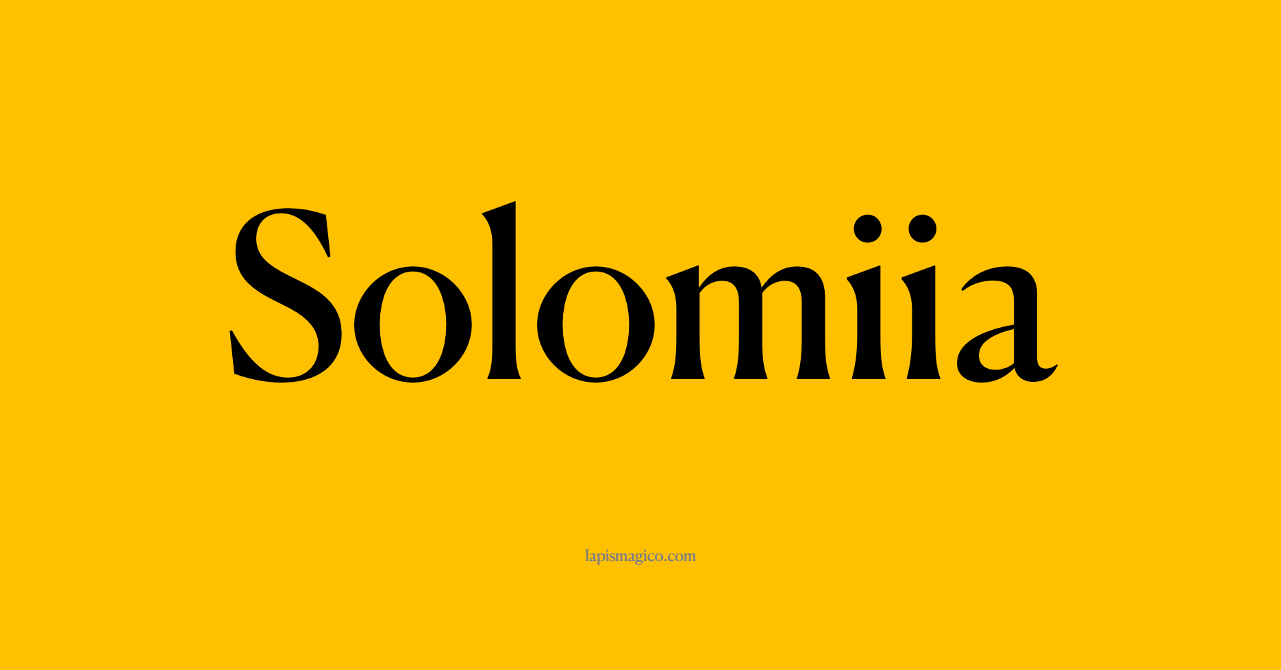 Nome Solomiia