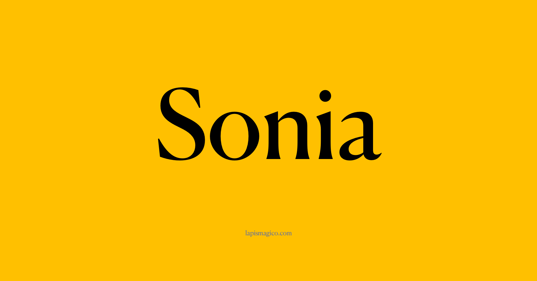 Nome Sonia