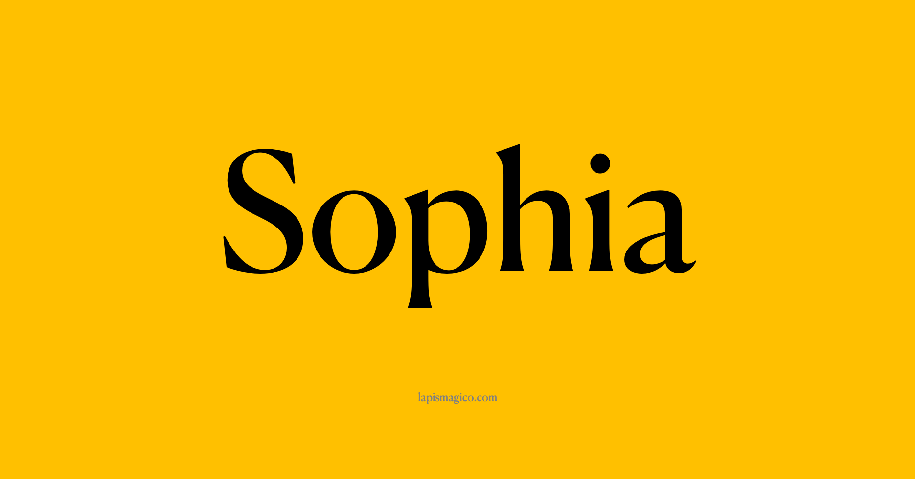Nome Sophia