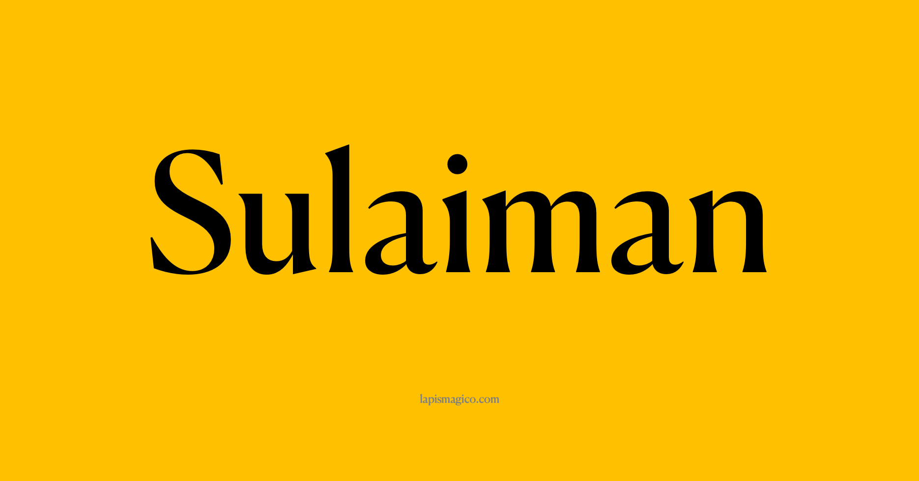 Nome Sulaiman