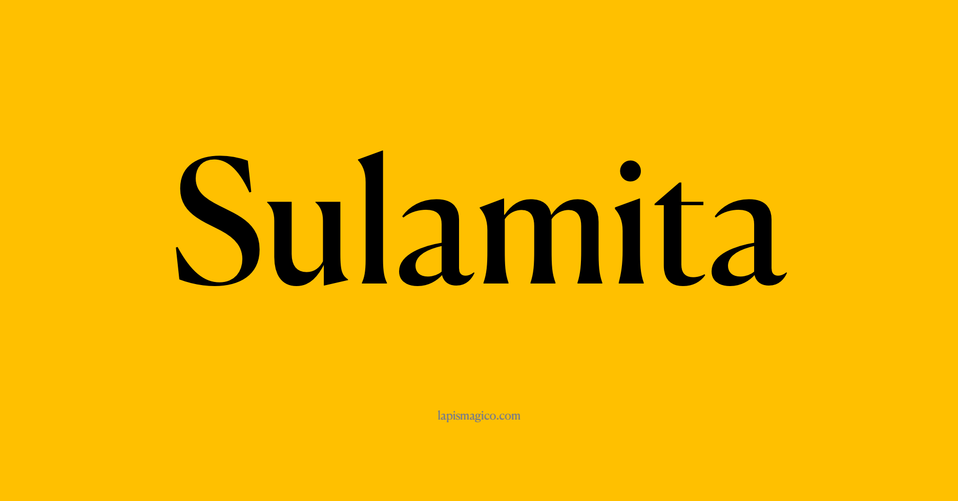 Nome Sulamita
