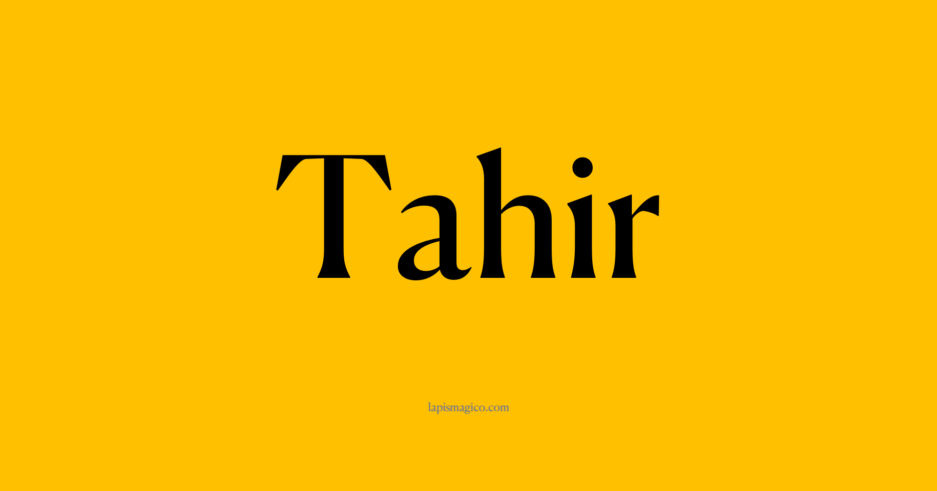 Nome Tahir