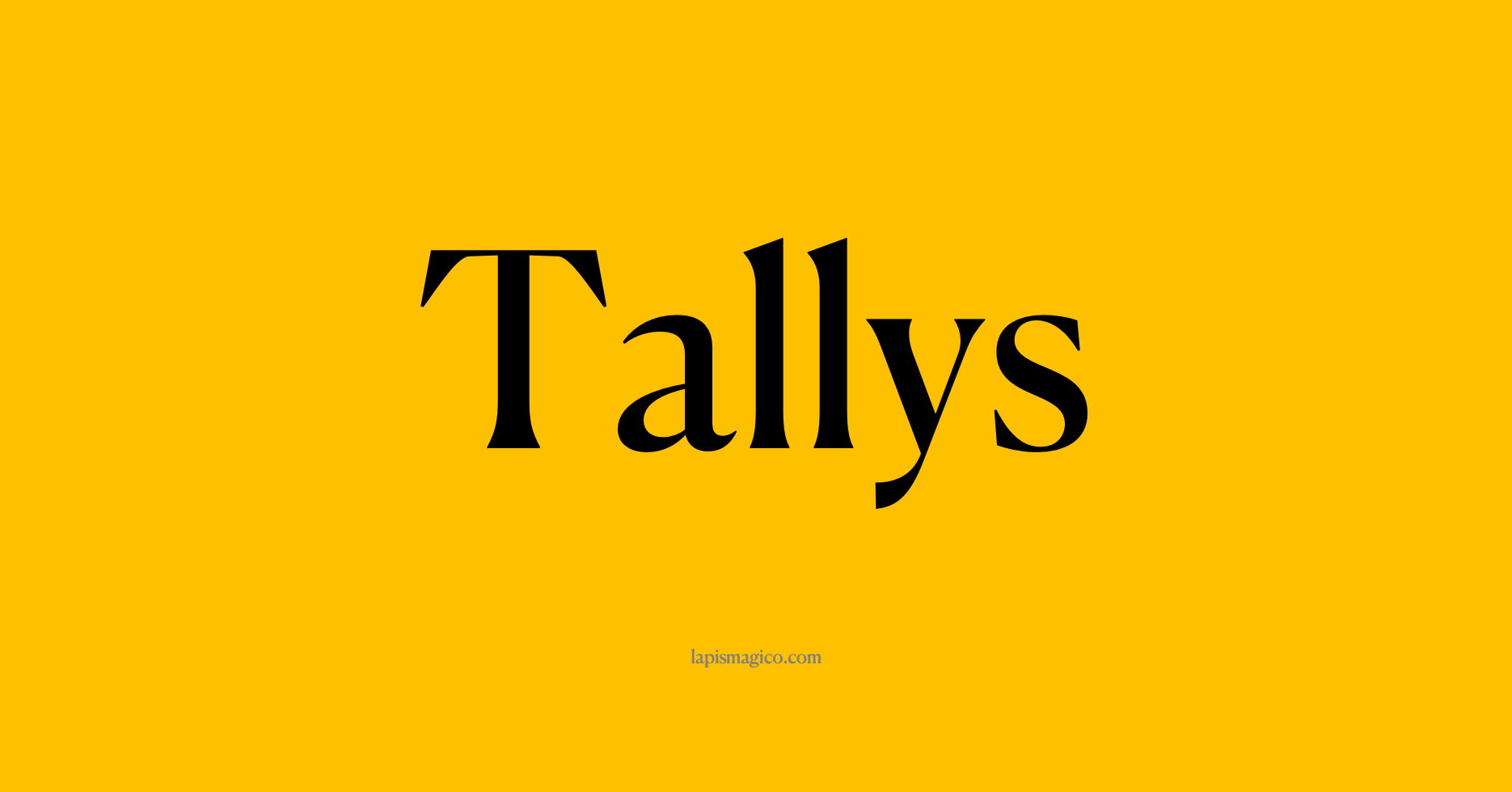 Nome Tallys