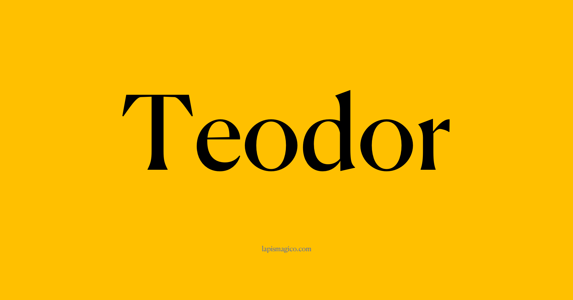 Nome Teodor