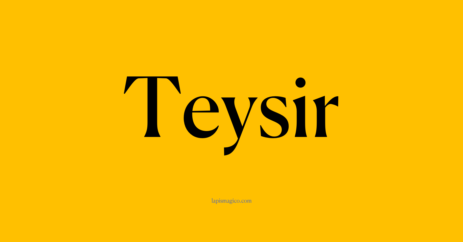 Nome Teysir