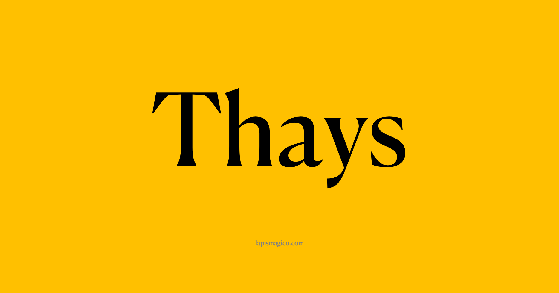 Nome Thays