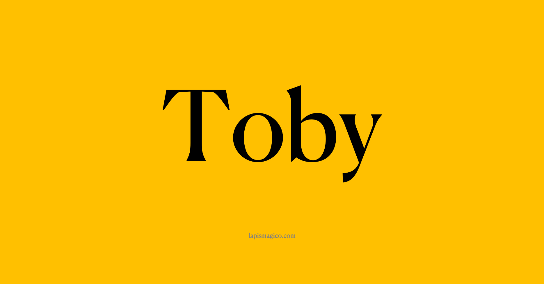 Nome Toby