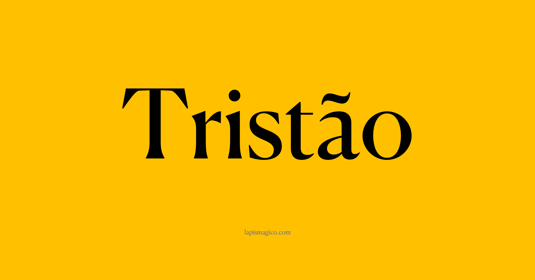 Nome Tristão